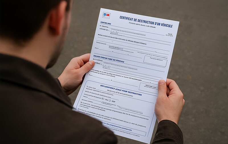 certificat de destruction VHU Narbonne